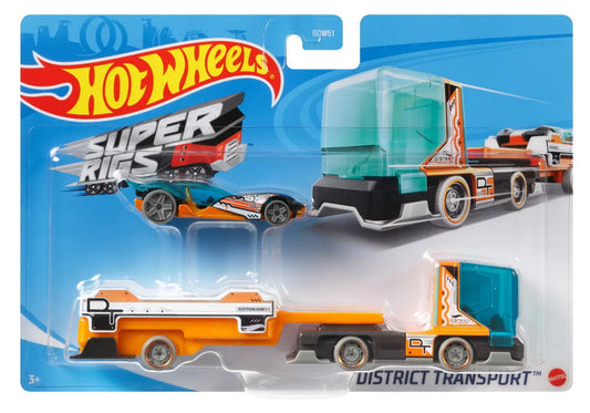 SET CAMION SI MASINA SPORT HOT WHEELS DISTRICT TRANSPORT, HOT WHEELS - VEHICULE