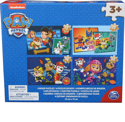 PATRULA CATELUSILOR PUZZLE 4IN1 DIN LEMN, PATRULA CATELUSILOR