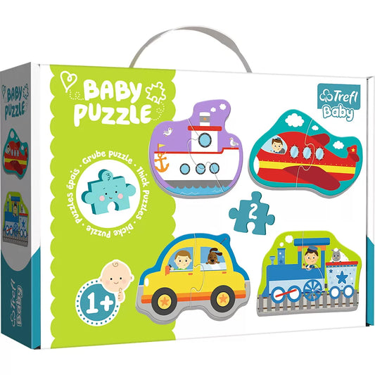 PUZZLE TREFL BABY CLASIC VEHICULE PENTRU TRANSPORT 8 PIESE, TREFL BABY