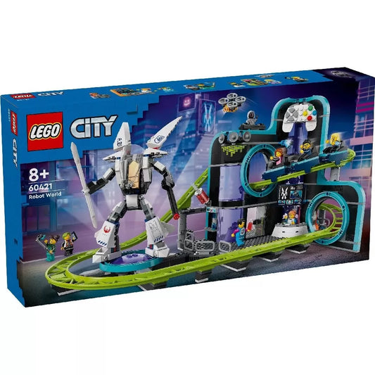 LEGO CITY PARC CU ROLLER-COASTER LUMEA ROBOTILOR 60421, LEGO CITY