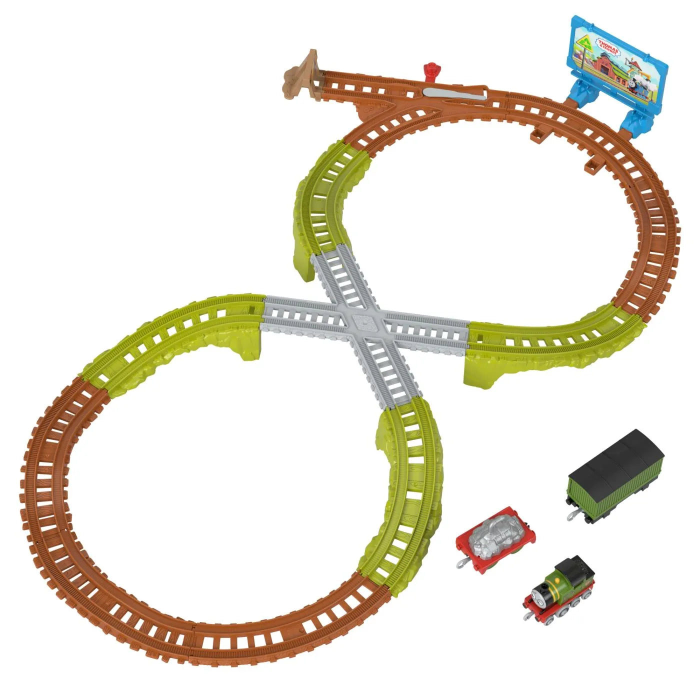 THOMAS SET DE JOACA TRENULET CU CIRCUIT SI ACCESORII WHIFFS RECYCLING RUN, THOMAS - THOMAS