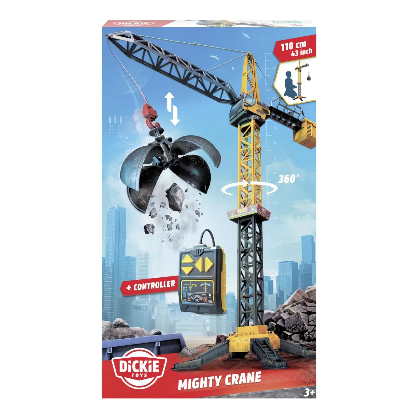 DICKIE MACARA MIGHTY CRANE 110CM ROTATIE 360 CU TELECOMANDA, DICKIE