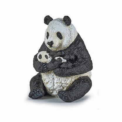 PAPO FIGURINA URS PANDA SEZAND CU PUI IN BRATE, ANIMALE SALBATICE