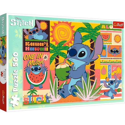 PUZZLE TREFL 500 DISNEY STITCH IN VACANTA, TREFL 500P