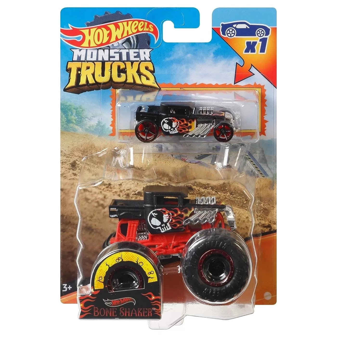 HOT WHEELS MONSTER TRUCK SI MASINUTA METALICA BONE SHAKER, HOT WHEELS - MONSTER TRUCK