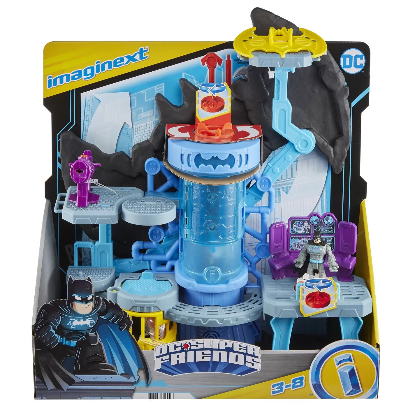 FISHER PRICE IMAGINEXT DC SUPER FRIENDS SET BAT TECH BATCAVE, FISHER PRICE - DC SUPER FRIENDS