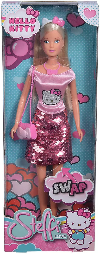 PAPUSA STEFFI CU FUSTITA CU PAIETE HELLO KITTY, STEFFI LOVE