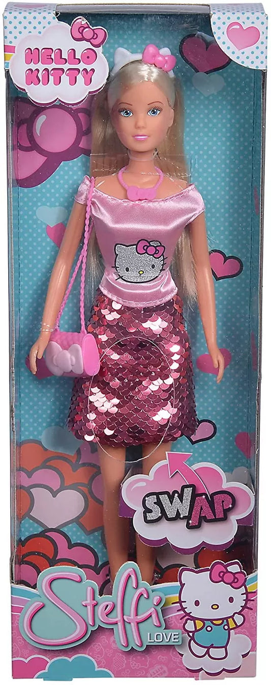 PAPUSA STEFFI CU FUSTITA CU PAIETE HELLO KITTY, STEFFI LOVE
