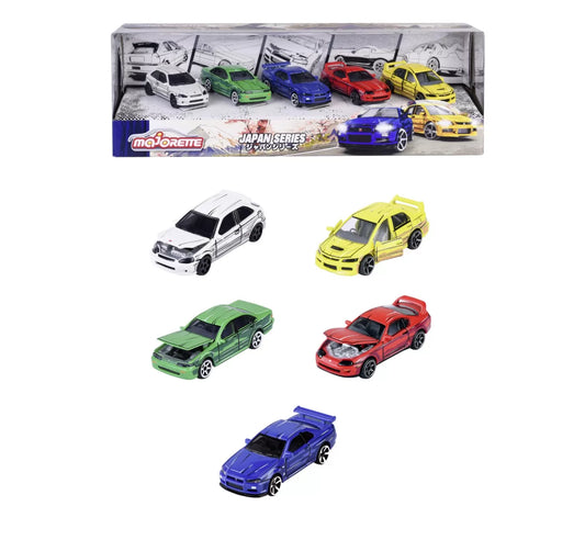 MAJORETTE JAPAN SERIES SET 5 MASINUTE SCARA 1:64, MAJORETTE