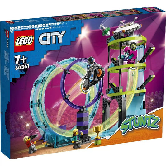 LEGO CITY PROVOCAREA SUPREMA DE CASCADORII PE MOTOCICLETA 60361, LEGO CITY