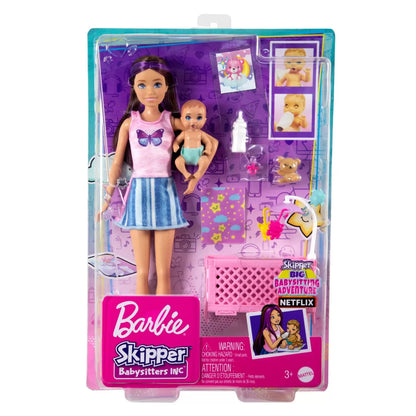 PAPUSA BARBIE MAMICA SATENA CU BEBELUS, BARBIE - FAMILY