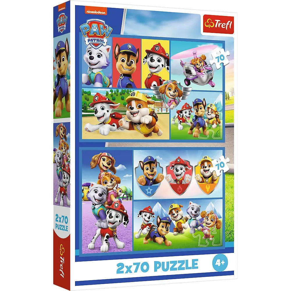 PUZZLE TREFL 2X70 PATRULA CATELUSILOR ECHIPA CATELUSILOR, TREFL 2X70