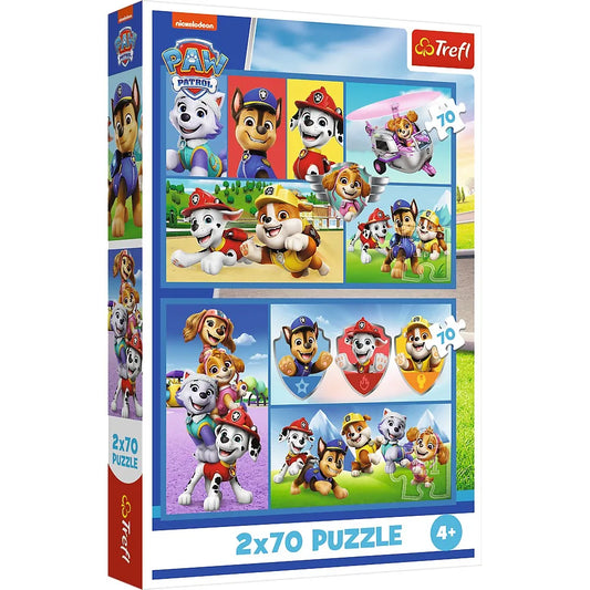PUZZLE TREFL 2X70 PATRULA CATELUSILOR ECHIPA CATELUSILOR, TREFL 2X70