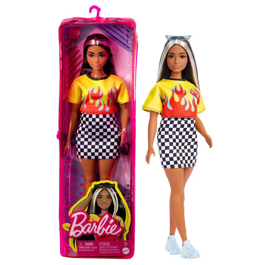PAPUSA BARBIE FASHIONISTA BRUNETA CU SUVITE BLONDE, BARBIE - FASHIONISTAS