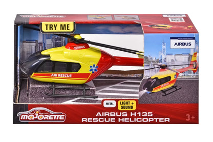 MAJORETTE ELICOPTER DE SALVARE AIRBUS H135 CU SUNETE SI LUMINI, MAJORETTE