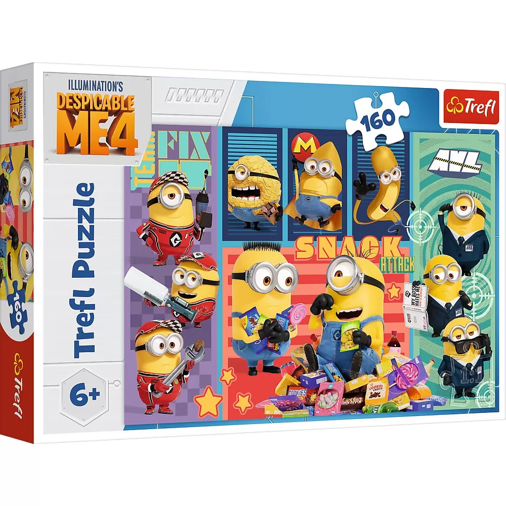 PUZZLE TREFL 160 DESPICABLE ME 4 LUMEA MINIONILOR, TREFL 160P