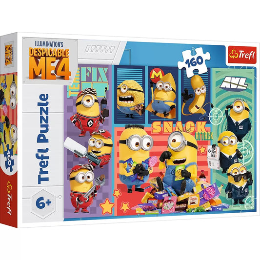 PUZZLE TREFL 160 DESPICABLE ME 4 LUMEA MINIONILOR, TREFL 160P