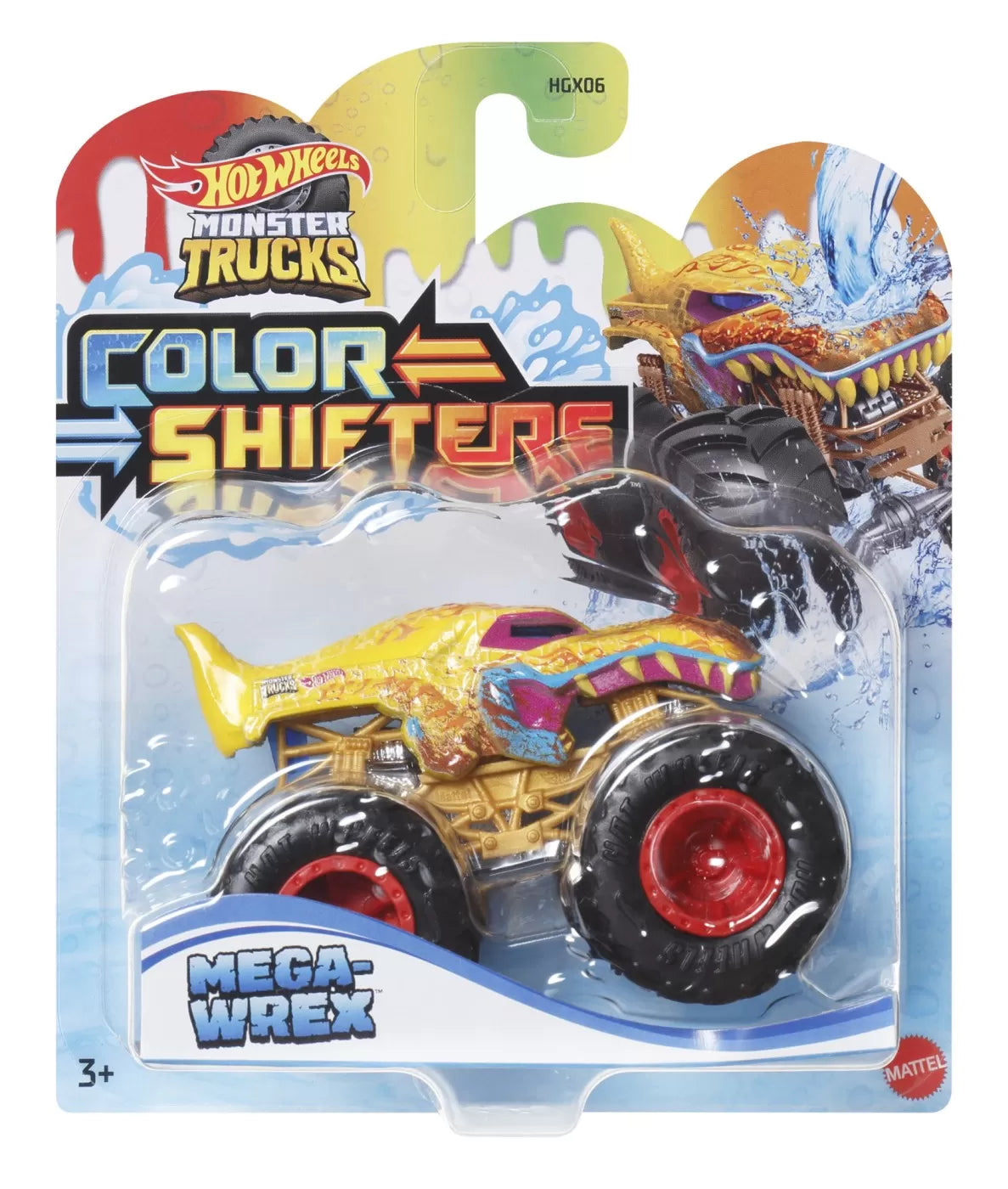 HOT WHEELS MONSTER TRUCK CAMION MEGA WREX CU CULORI SCHIMBATOARE SCARA 1:64, HOT WHEELS - MONSTER TRUCK