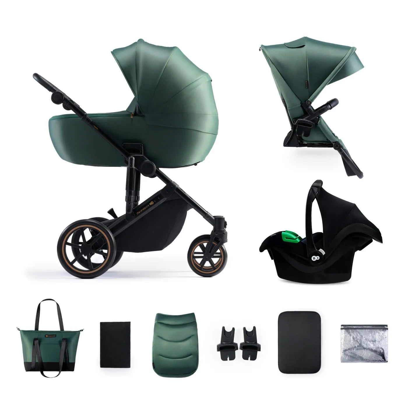 CARUCIOR 3 IN 1 KINDERKRAFT PRIME 2 3IN1 MINK PRO GREEN, KINDERKRAFT