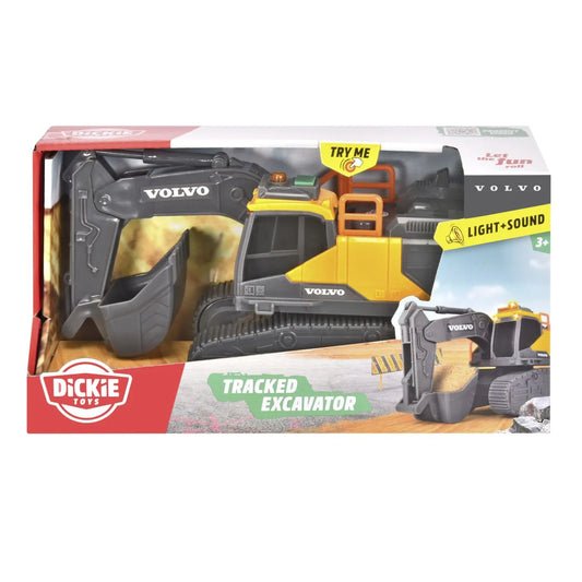 DICKIE EXCAVATOR VOLVO CU SENILE SUNETE SI LUMINI, DICKIE