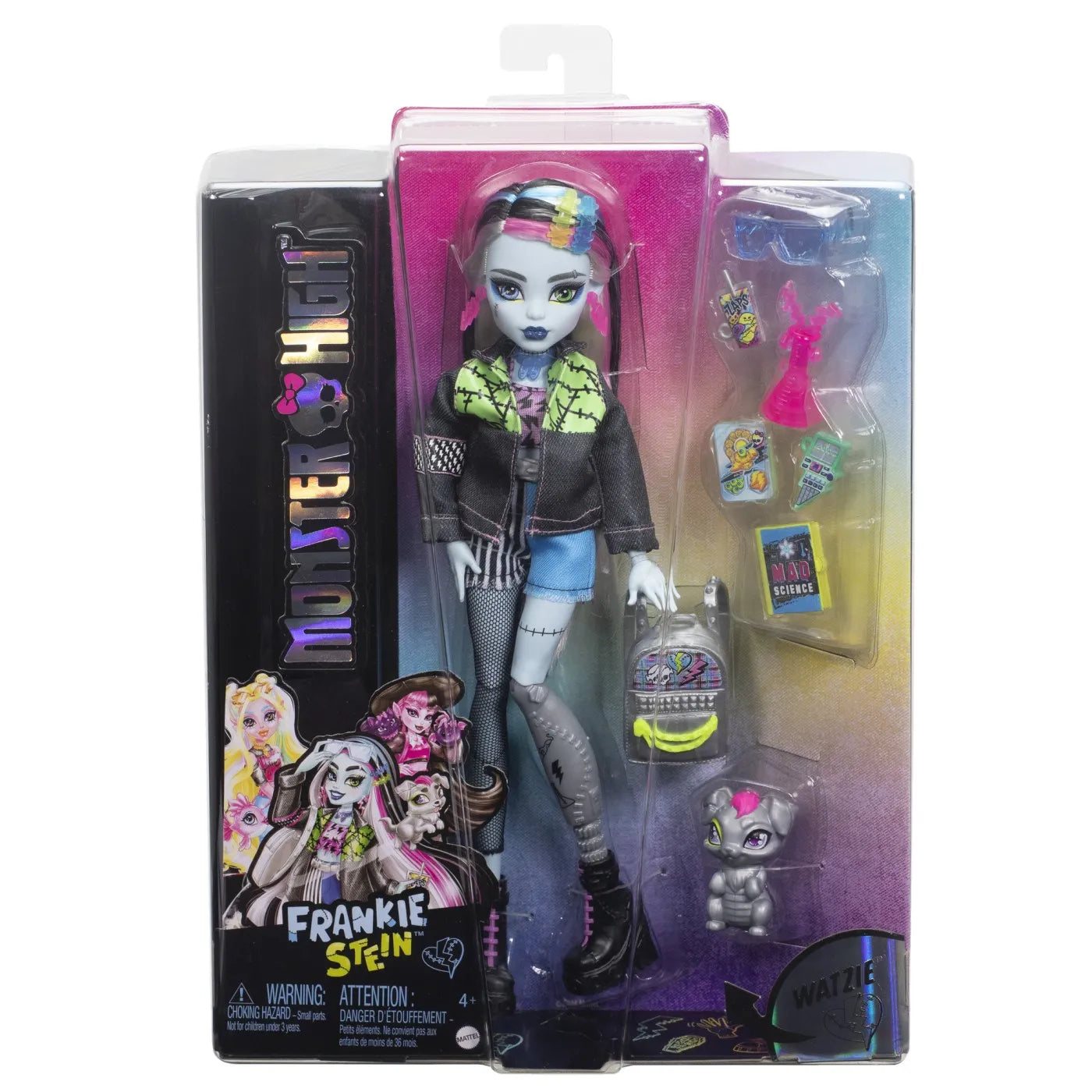 MONSTER HIGH PAPUSA FRANKIE STEIN SI ANIMALUT WATZIE, MONSTER HIGH