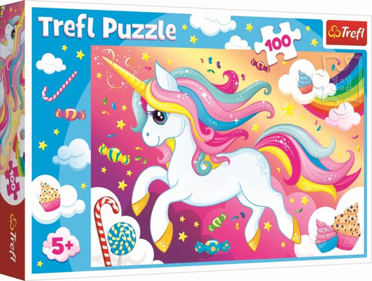 PUZZLE TREFL 100 FRUMOSUL UNICORN, TREFL 100P