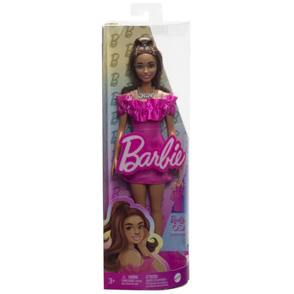PAPUSA BARBIE FASHIONISTA SATENA CU ROCHIE ROZ, BARBIE - FASHIONISTAS