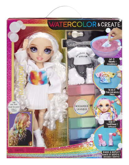 RAINBOW HIGH WATERCOLOR CREATE PAPUSA OCHI MOV, RAINBOW HIGH