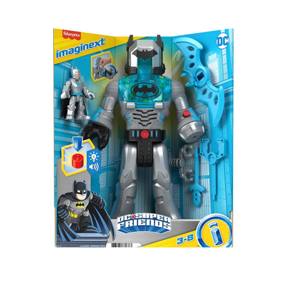 FISHER PRICE IMAGINEXT DC SUPER FRIENDS ROBOT BATMAN IN COSTUM GRI 30CM, FISHER PRICE - DC SUPER FRIENDS