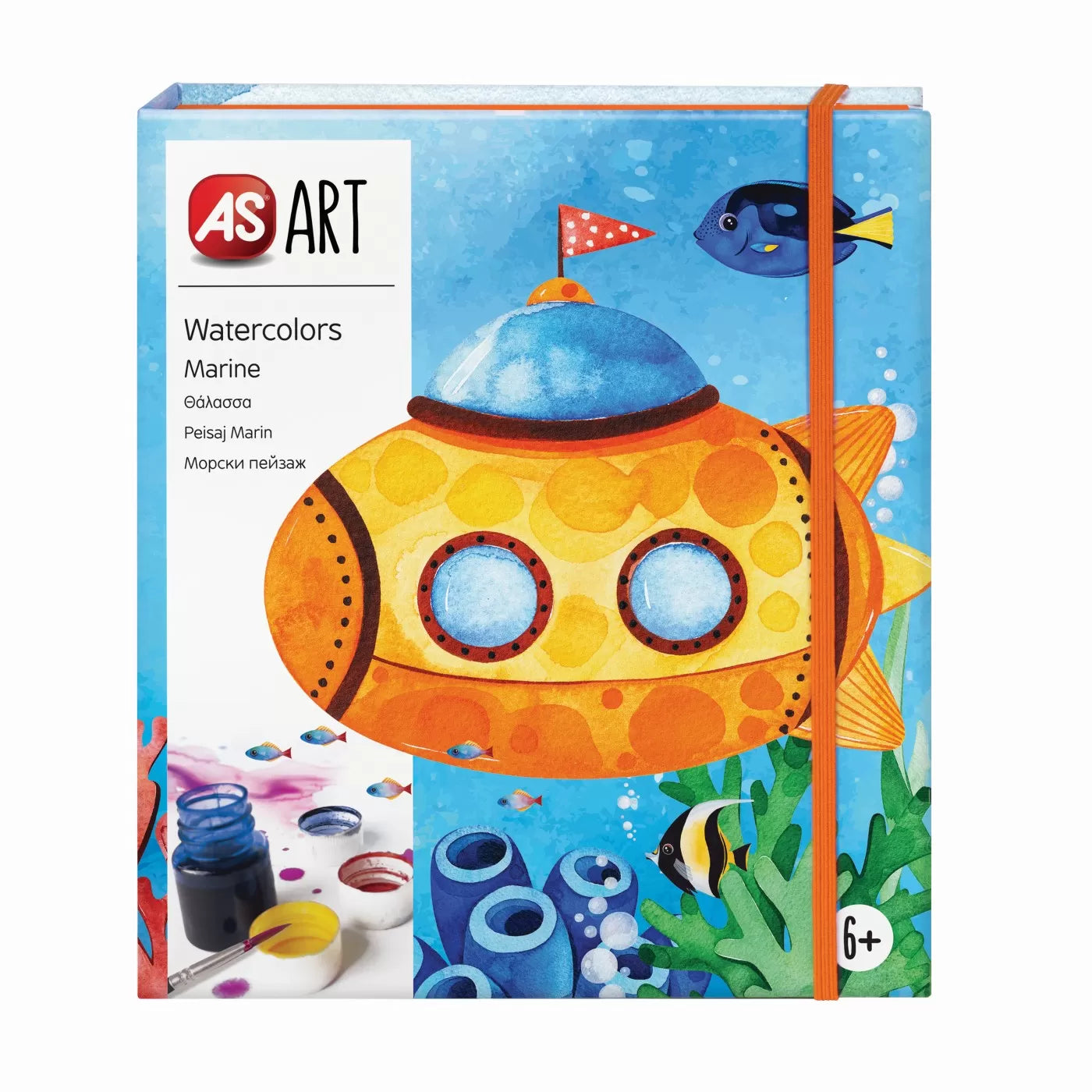 SET DESEN AS ART ACUARELA PEISAJ MARIN, AS ART BOX