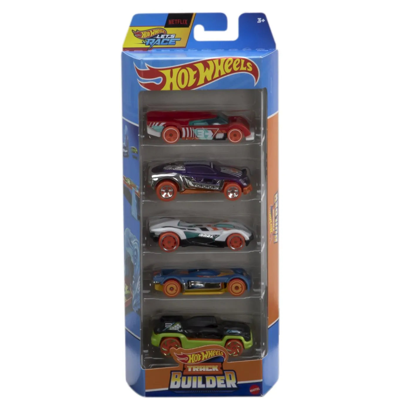 SET 5 MASINI HOT WHEELS CU DESIGN TRACK BUILDER, HOT WHEELS - VEHICULE