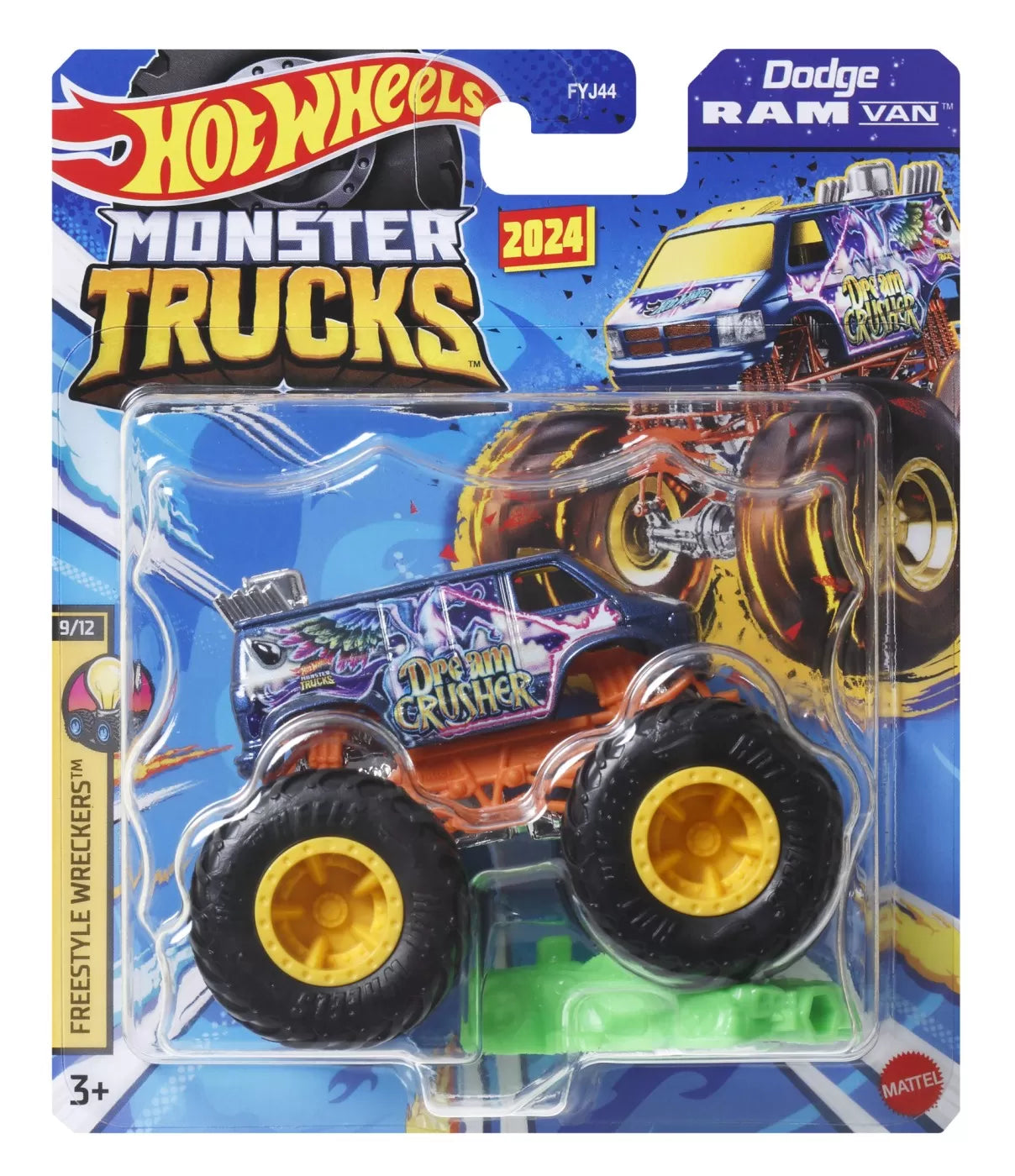 HOT WHEELS MONSTER TRUCK MASINUTA DODGE RAM VAN SCARA 1:64, HOT WHEELS - MONSTER TRUCK