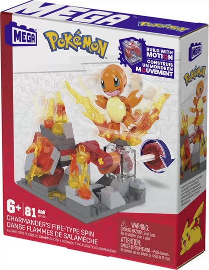 POKEMON MEGA SET DE CONSTRUCTIE ROATA DE FOC A LUI CHARMANDER, POKEMON