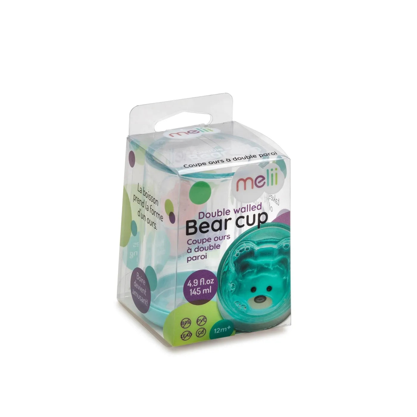 PAHAR COPII DESIGN INTERIOR URS, 145 ML, MELII, ALBASTRU, MELII
