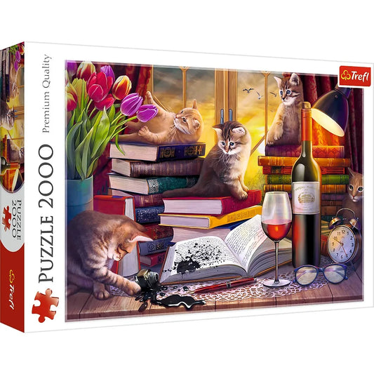 PUZZLE TREFL 2000 NOAPTEA PISICILOR , TREFL 2000P