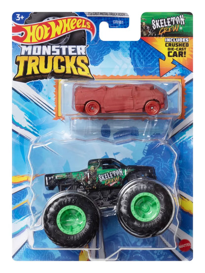 HOT WHEELS MONSTER TRUCK SI MASINUTA METALICA SKELETON CREW, HOT WHEELS - MONSTER TRUCK