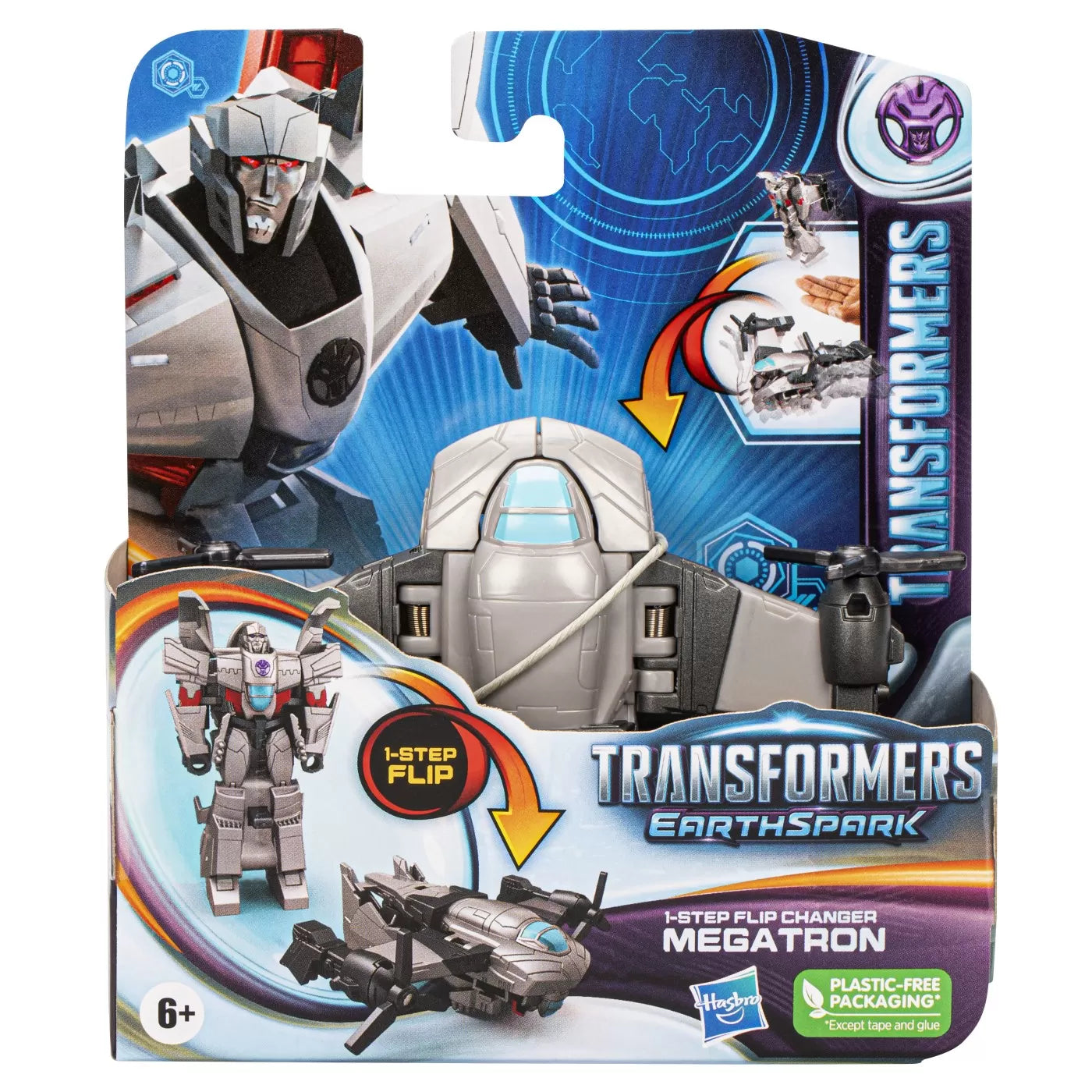 TRANSFORMERS 7 EARTHSPARK FIGURINA TRANSFORMABILA MEGA TRON 6CM, TRANSFORMERS