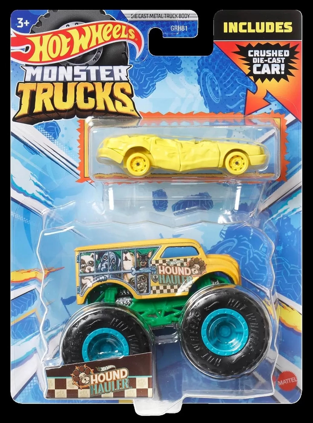 HOT WHEELS MONSTER TRUCK SI MASINUTA METALICA HOUND HAULLER, HOT WHEELS - MONSTER TRUCK