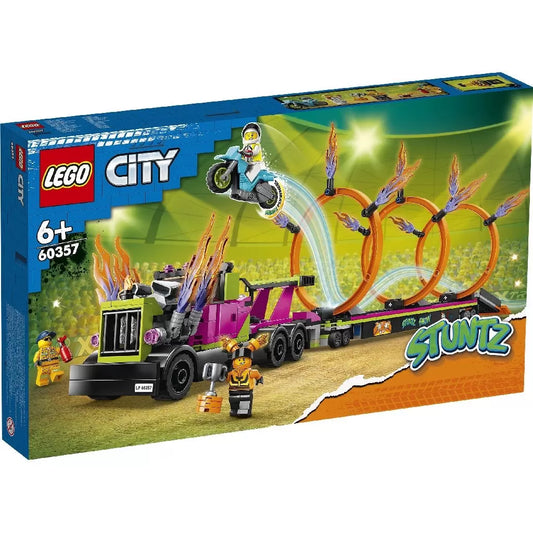LEGO CITY CAMION DE CASCADORIE SI PROVOCAREA CERCURILOR DE FOC 60357, LEGO CITY