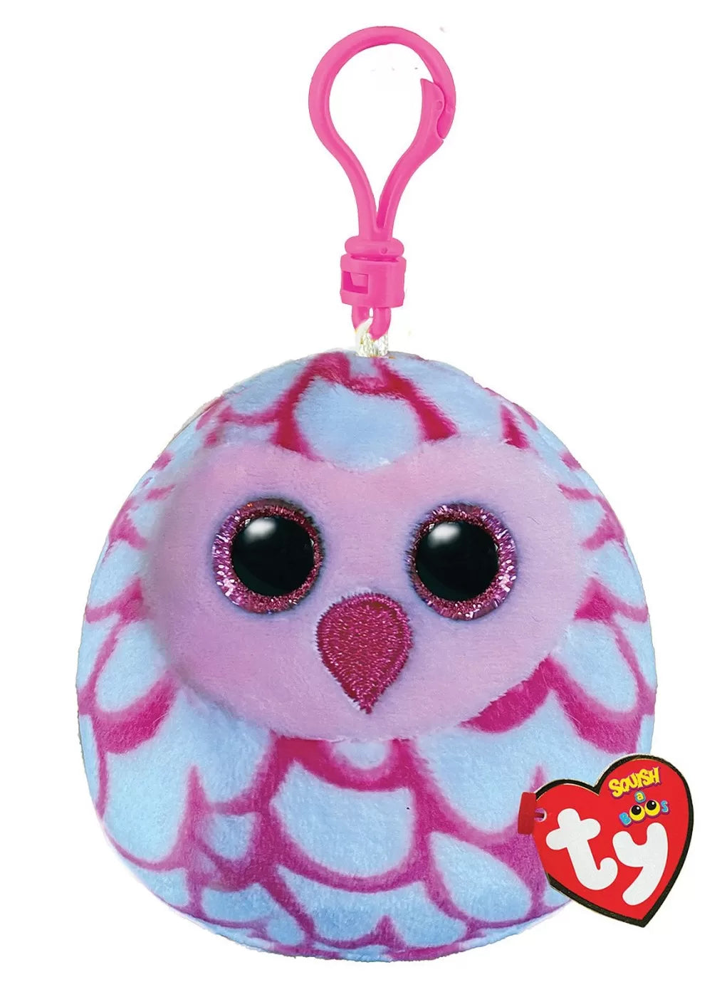 PLUS BRELOC TY 8.5CM SQUISHY BEANIES BUFNITA PINKY ROZ, BRELOC 8.5CM