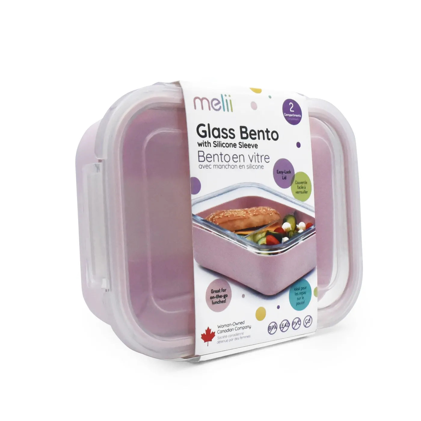 RECIPIENT STICLA 740ML CU HUSA ANTIDERAPANTA SILICON MELII ROZ, MELII