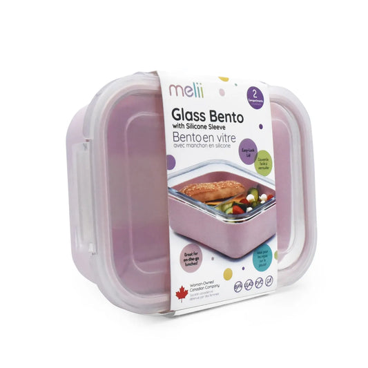 RECIPIENT STICLA 740ML CU HUSA ANTIDERAPANTA SILICON MELII ROZ, MELII
