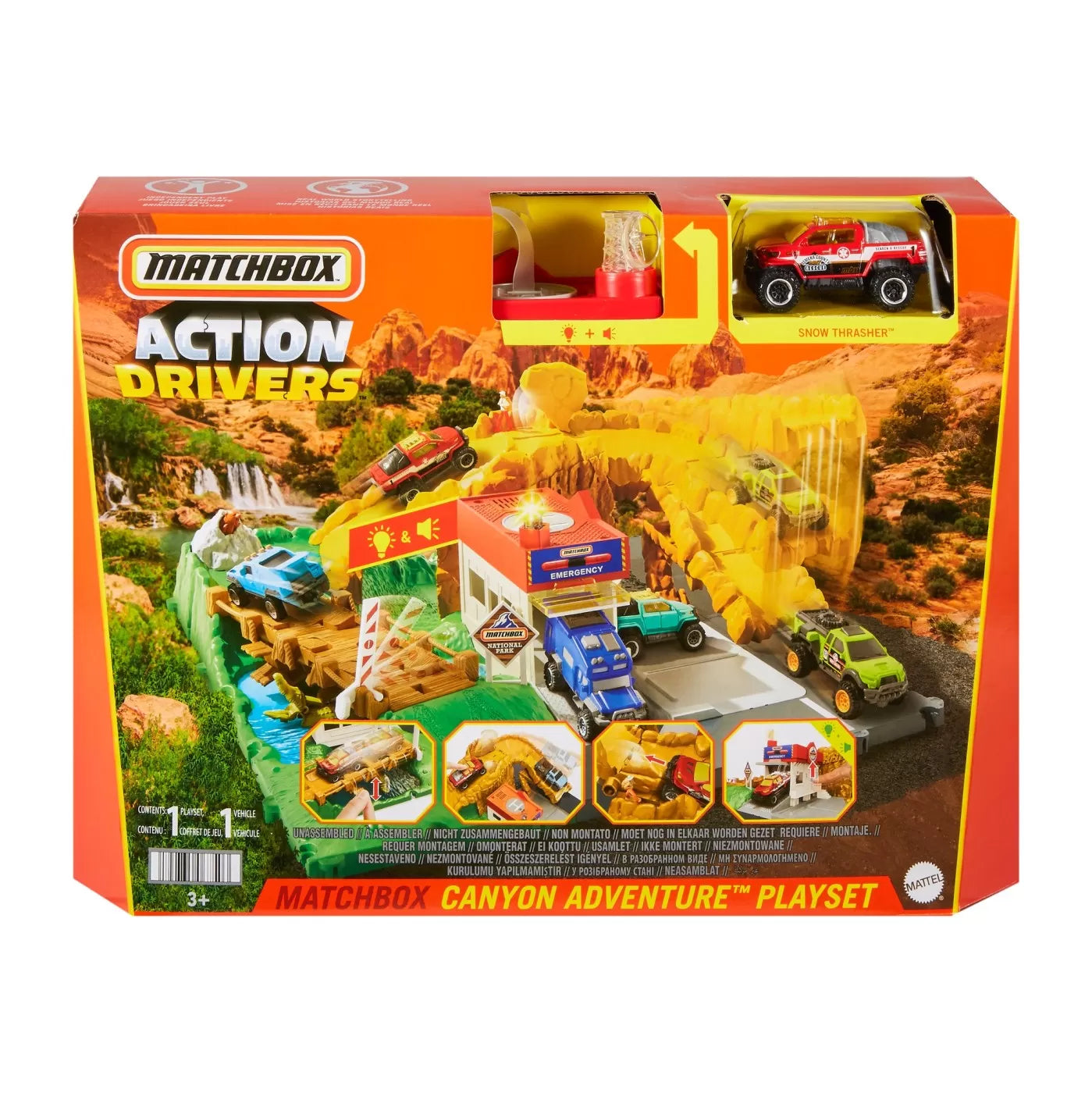 MATCHBOX SET ACTION DRIVERS CANIONUL CU SUNETE SI LUMINI, MATCHBOX