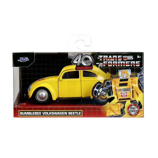 JADA TRANSFORMERS MASINUTA METALICA BUMBLEBEE VOLKSWAGEN BEETLE SCARA 1:32, JADATOYS - TRANSFORMERS