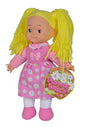 PAPUSA FLOWER DOLLY DIN MATERIAL TEXTIL 38CM CU PARUL GALBEN, SIMBA DIVERSE