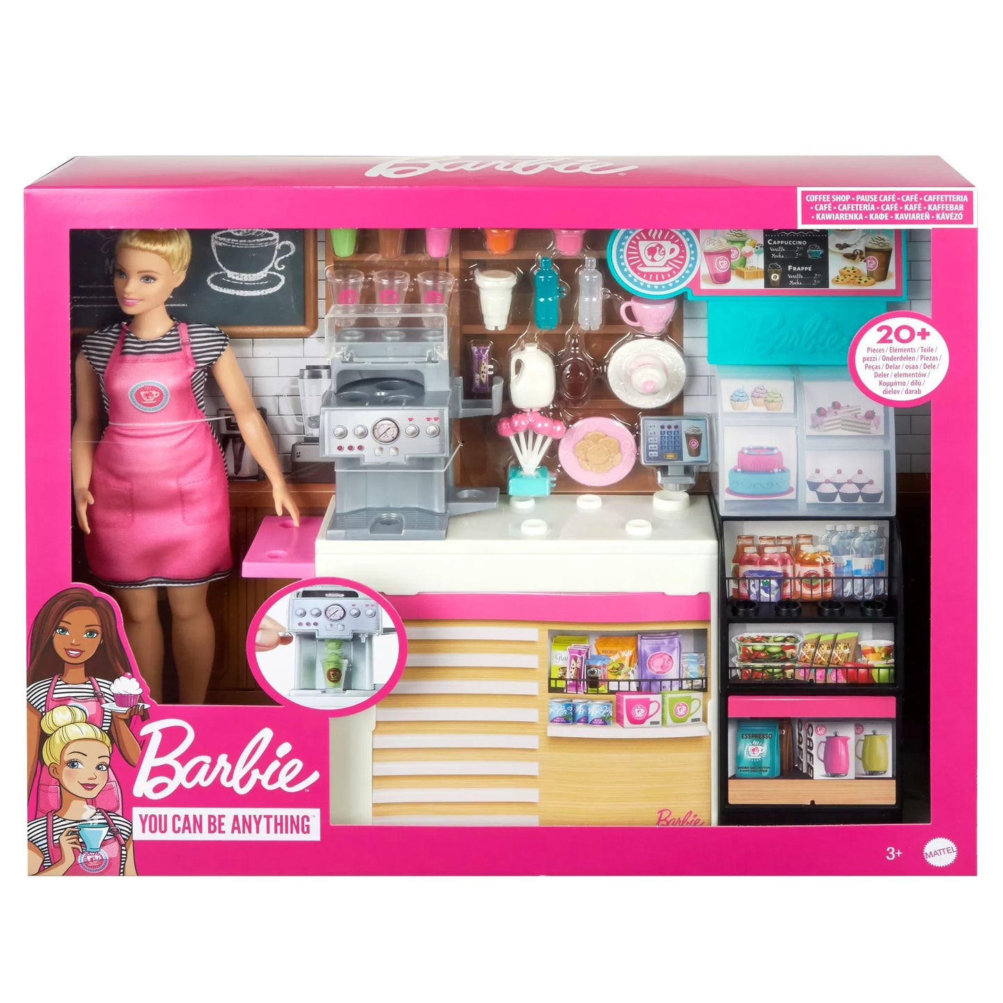 BARBIE  SET CAFENEA CU 20 DE ACCESORII, BARBIE - I CAN BE