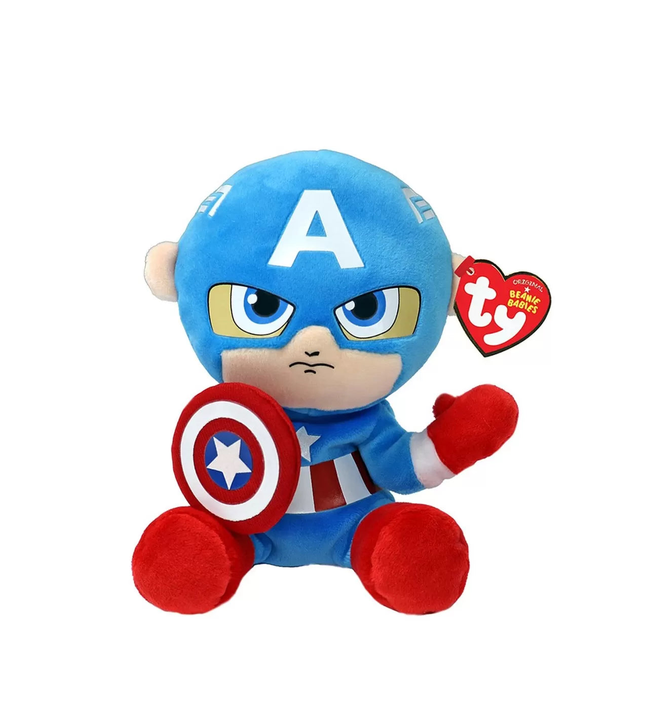 PLUS TY 15CM BEANIE BABIES SOFT MARVEL CAPTAIN AMERICA, PLUS 15CM