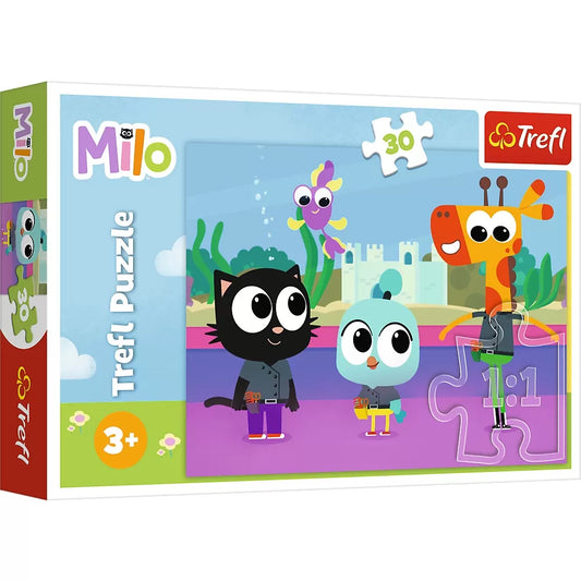 PUZZLE TREFL 30 PLANETA MILO PISICA MILO, TREFL 30P