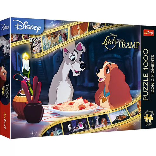 PUZZLE TREFL 1000 PREMIUM PLUS DISNEY DOAMNA SI VAGABONDUL, TREFL 1000P