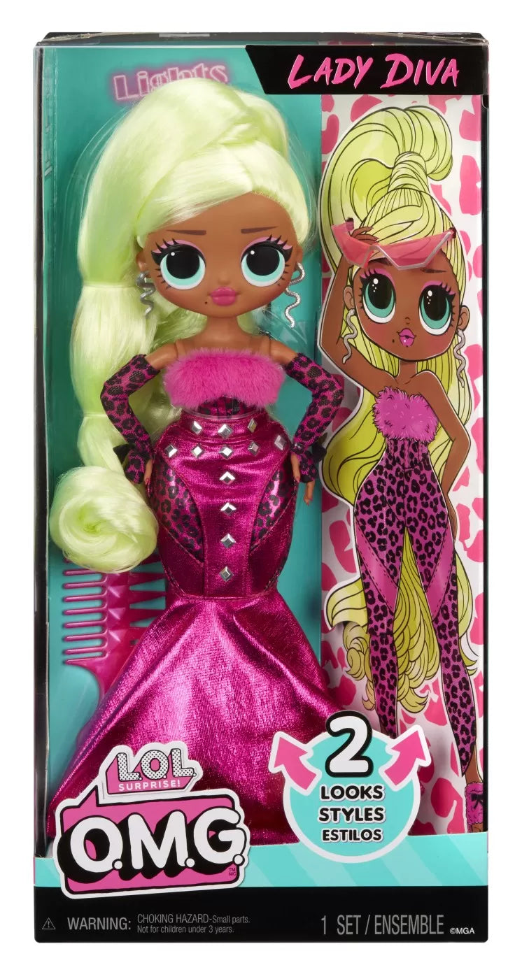 L.O.L. SURPRISE! OMG LADY DIVA PAPUSA FASHIONISTA CU ACCESORII, LOL SURPRISE